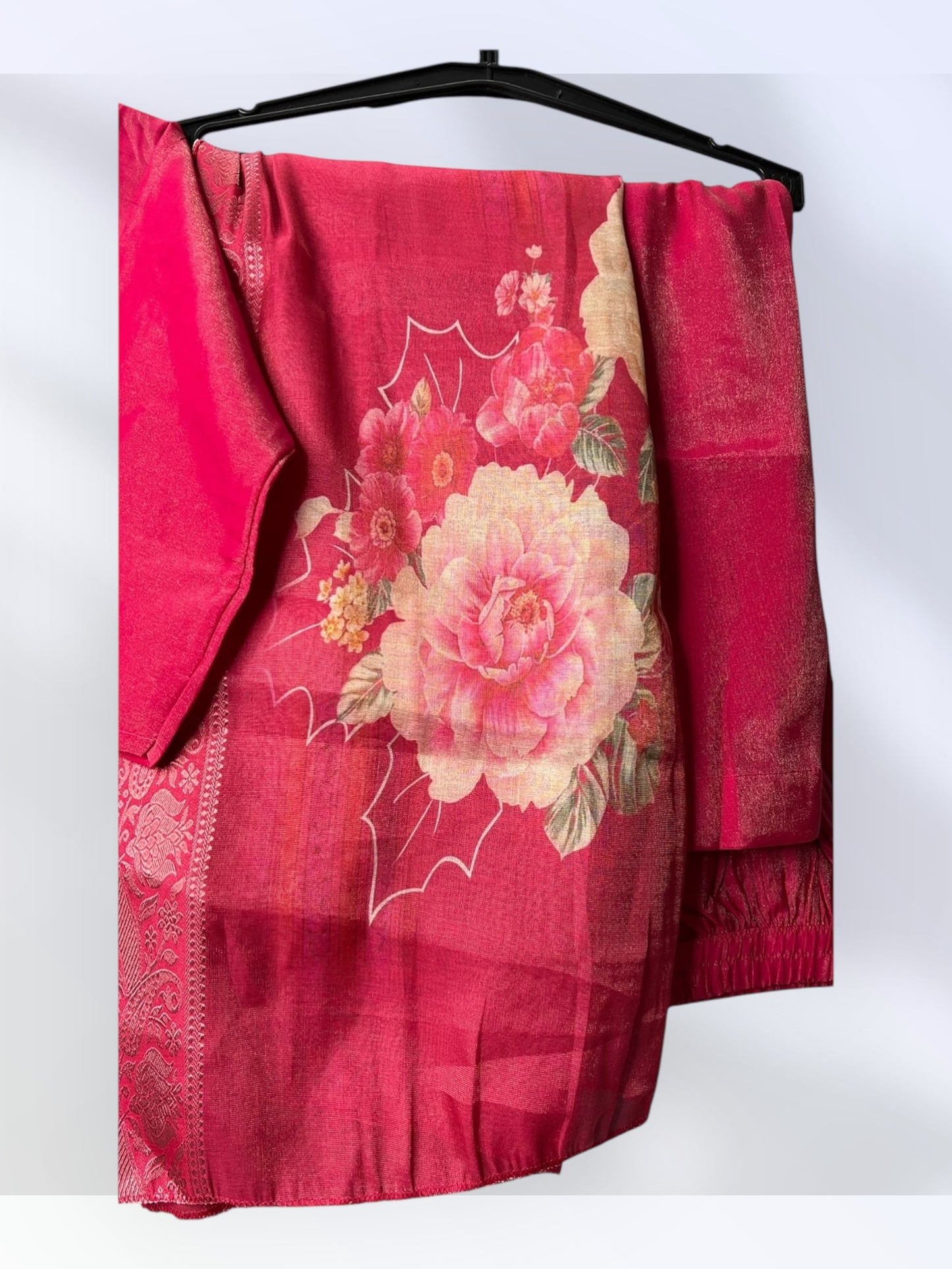 Pink Roman Silk Suit