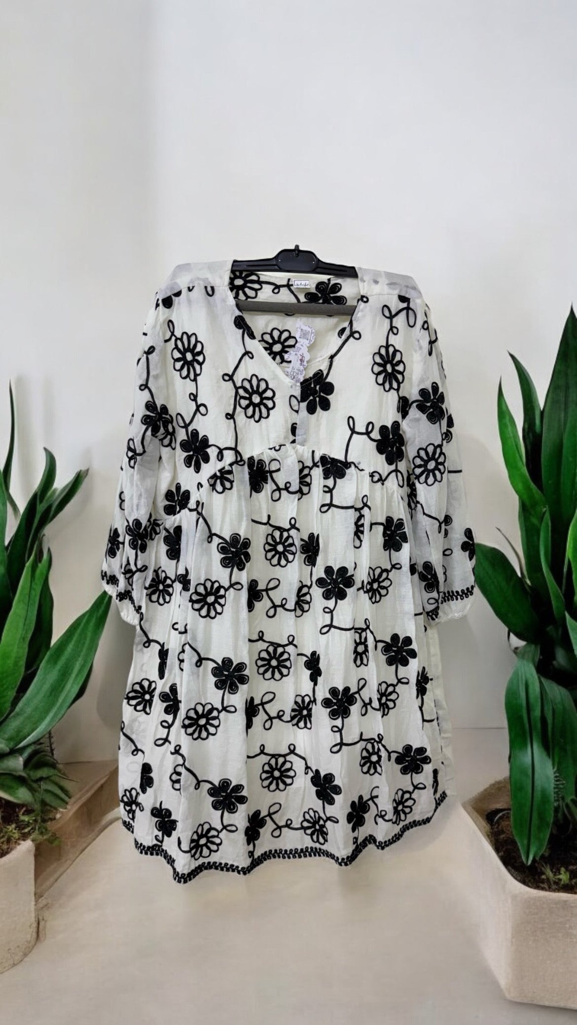 Monochrome Floral Dress