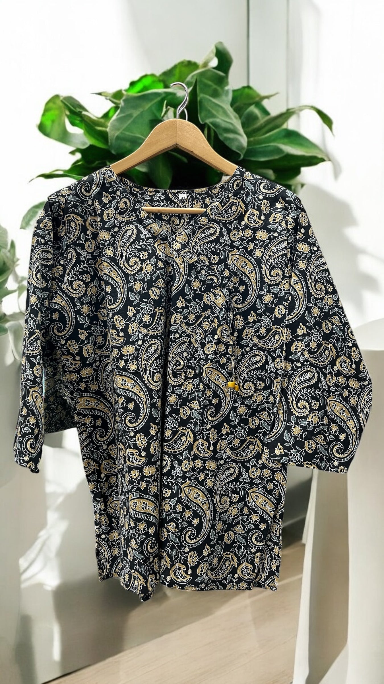 Black Kalamkari Kurti