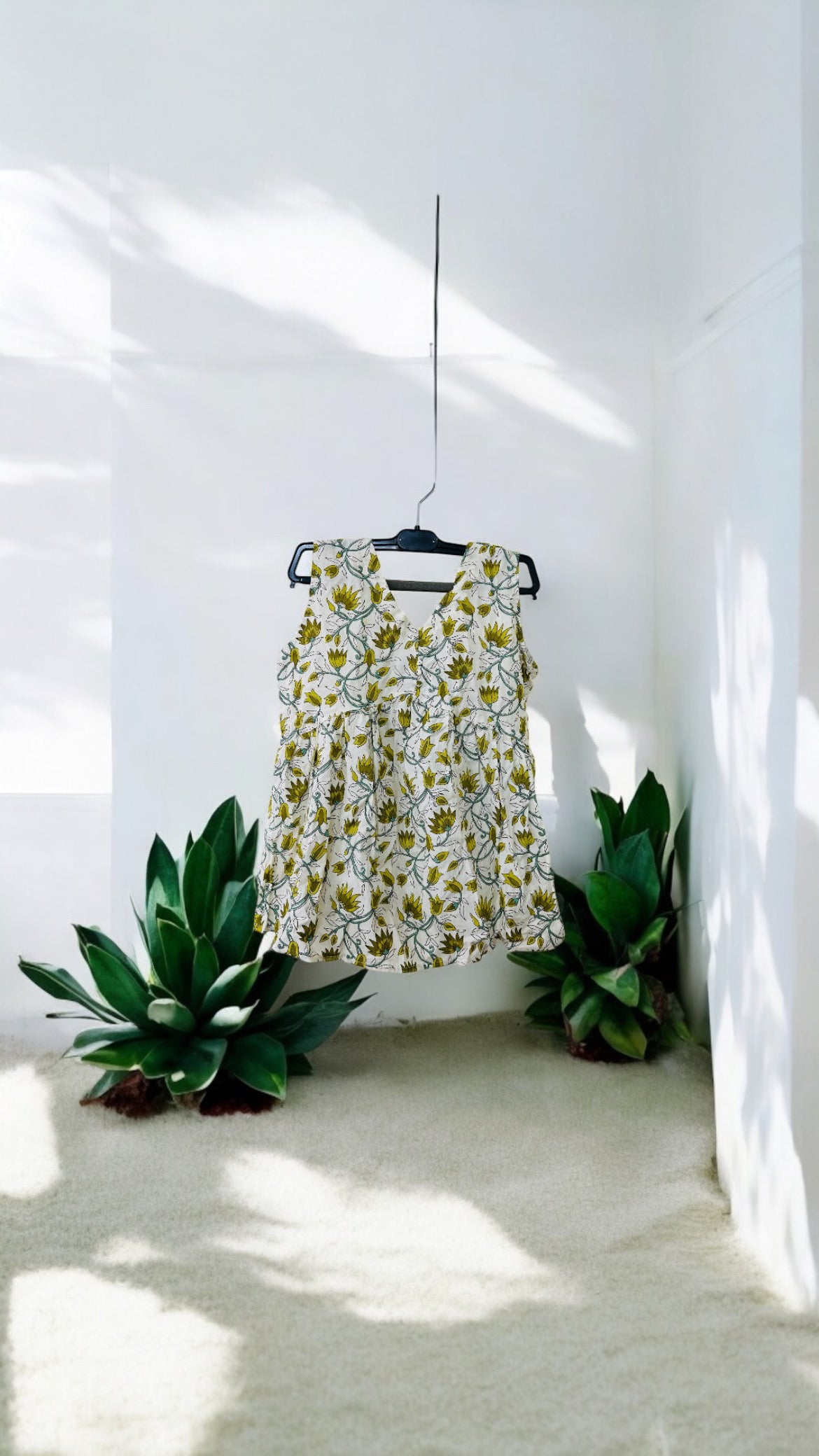 Golden Hues Floral Kurti