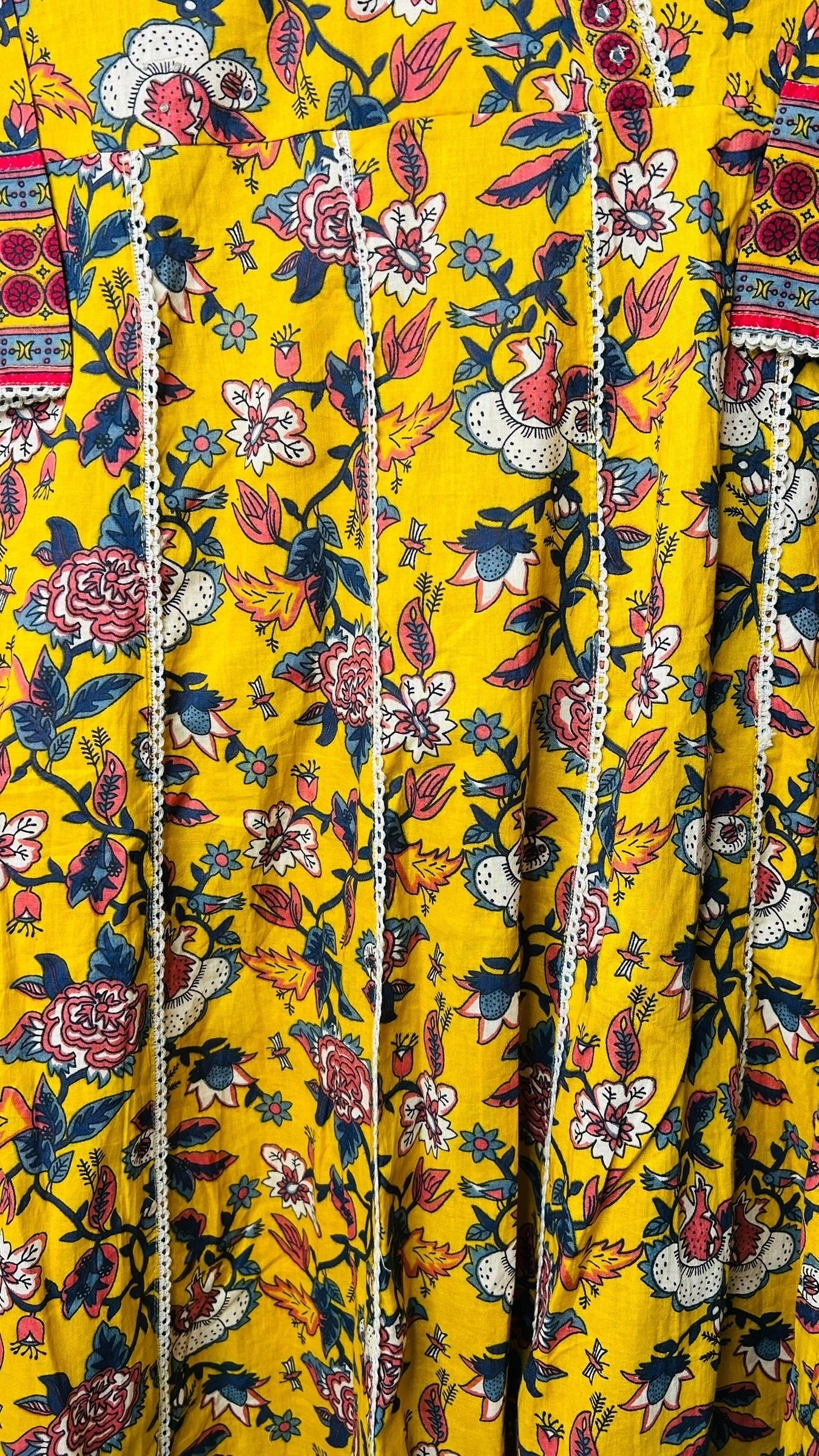 Yellow Mulcotton Angrakha Suit
