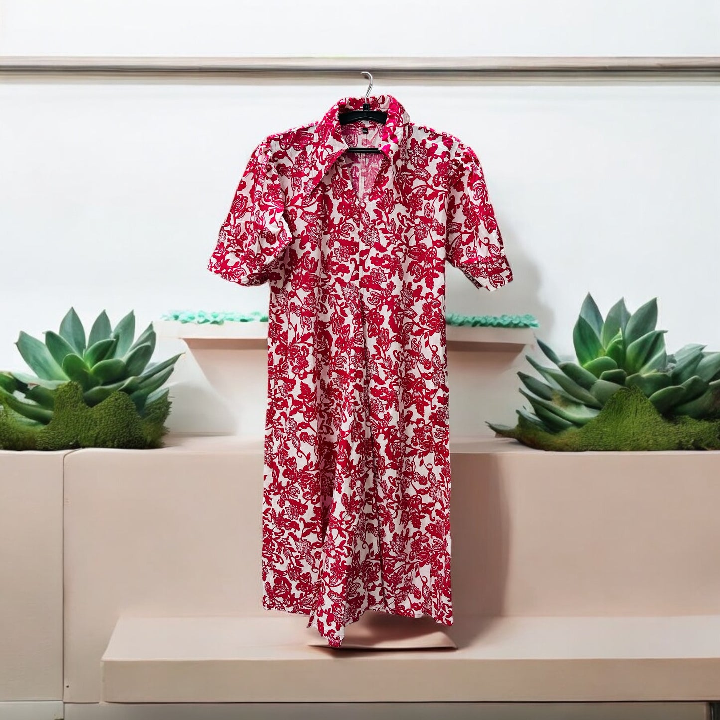 Red Floral Dress