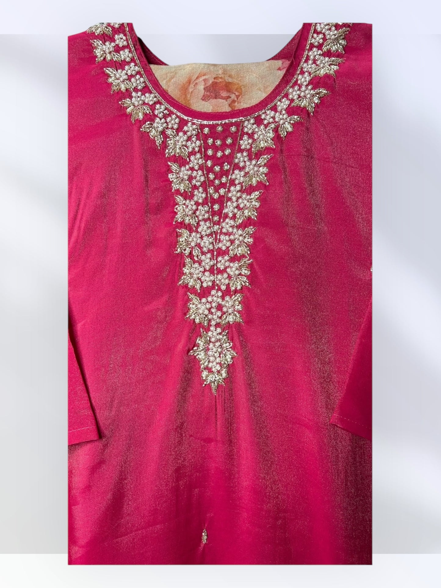Pink Roman Silk Suit