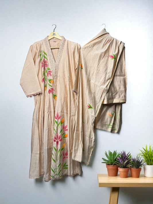 Peach Brush Paint Suit