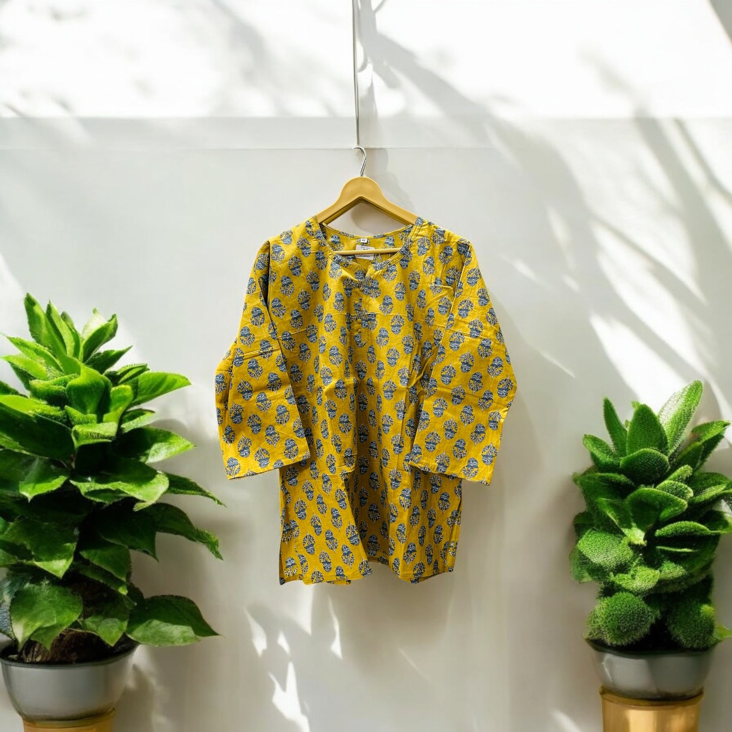 Yellow Floral Kurti