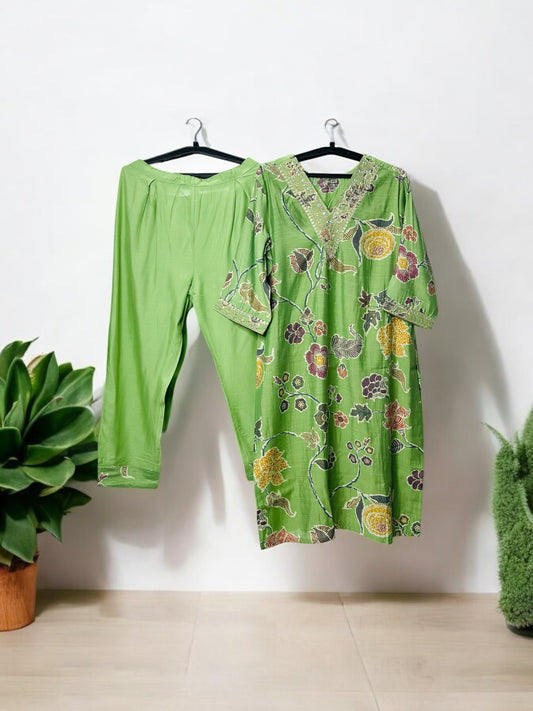 Green Kurta Pant set
