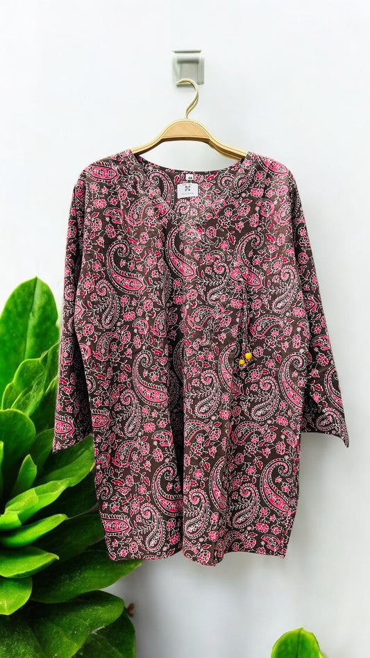 Brown Kalamkari Kurti